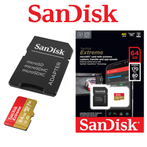 Karta pamięci micro SD SANDISK EXTREME 64GB 170/80 V3