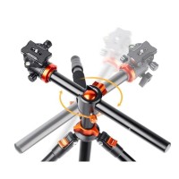 Statyw fotograficzny 190cm K&F Concept T254A4 z łamaną kolumną, głowicą kulową i funkcją monopodu