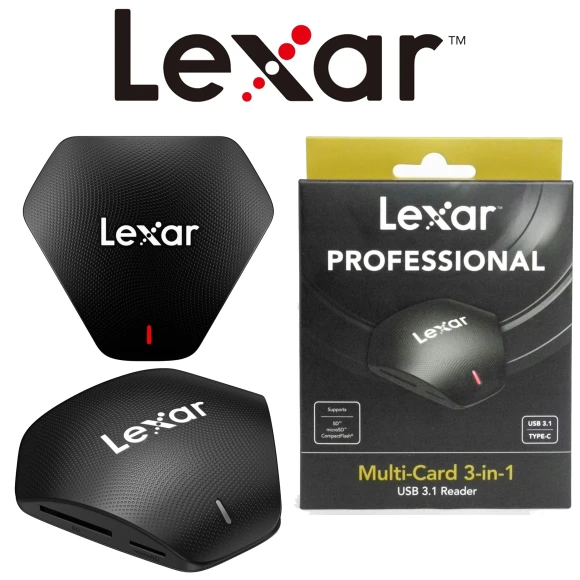 Czytnik kart Lexar Prof 3w1 USB 3.1 na microSD , SD i CF (na USB-A i C)