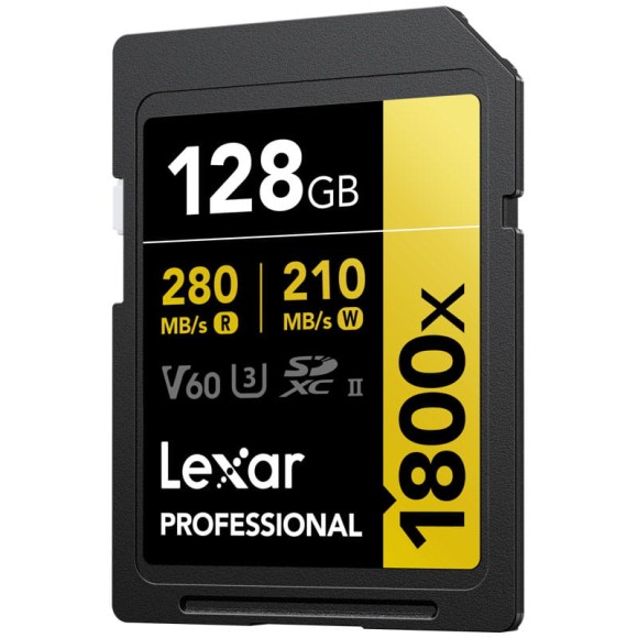 Karta Lexar Professional 1800x 128GB SDXC UHS-II R 280MB/s W 210MB/s V60